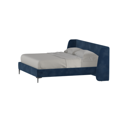 Abbey Upholstered Bed with Structured Headboard and Refined Lines