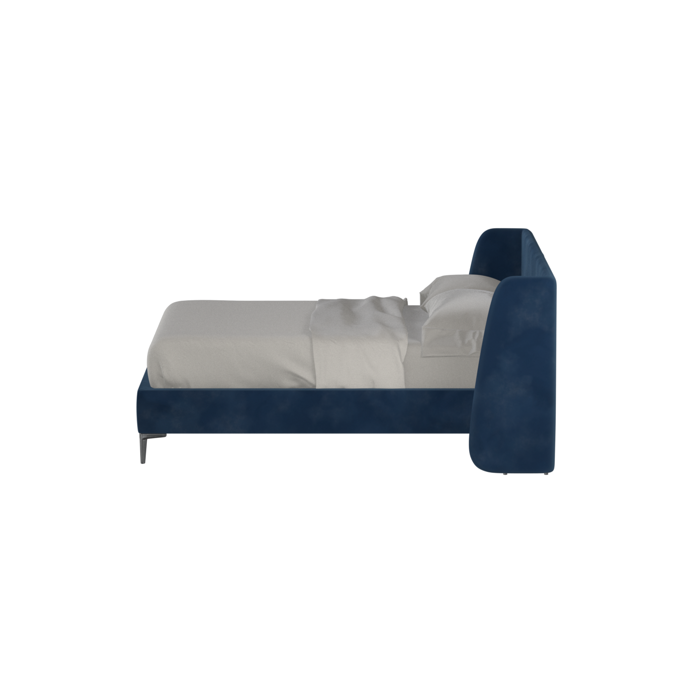 Abbey Upholstered Bed with Structured Headboard and Refined Lines