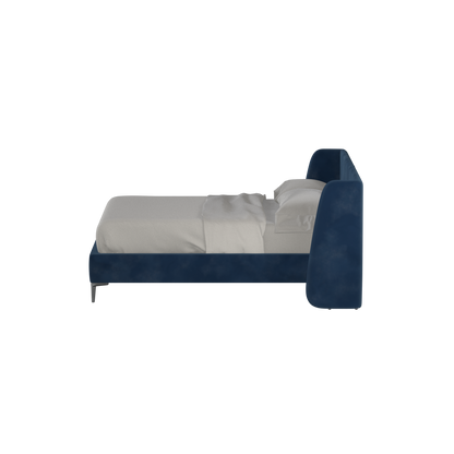 Abbey Upholstered Bed with Structured Headboard and Refined Lines
