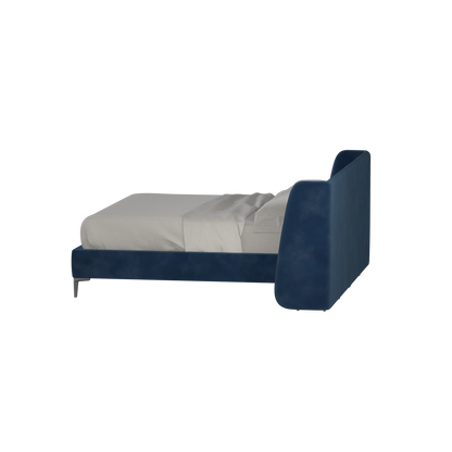 Abbey Upholstered Bed with Structured Headboard and Refined Lines