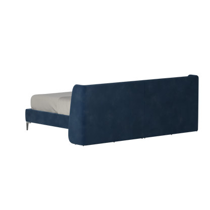 Abbey Upholstered Bed with Structured Headboard and Refined Lines
