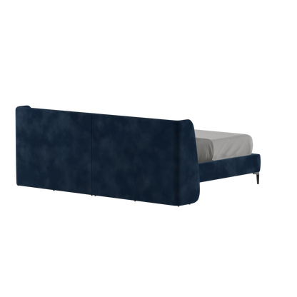 Abbey Upholstered Bed with Structured Headboard and Refined Lines