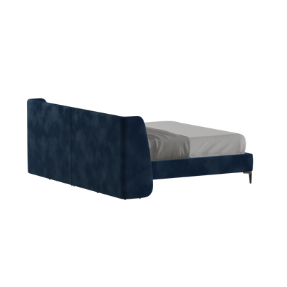 Abbey Upholstered Bed with Structured Headboard and Refined Lines