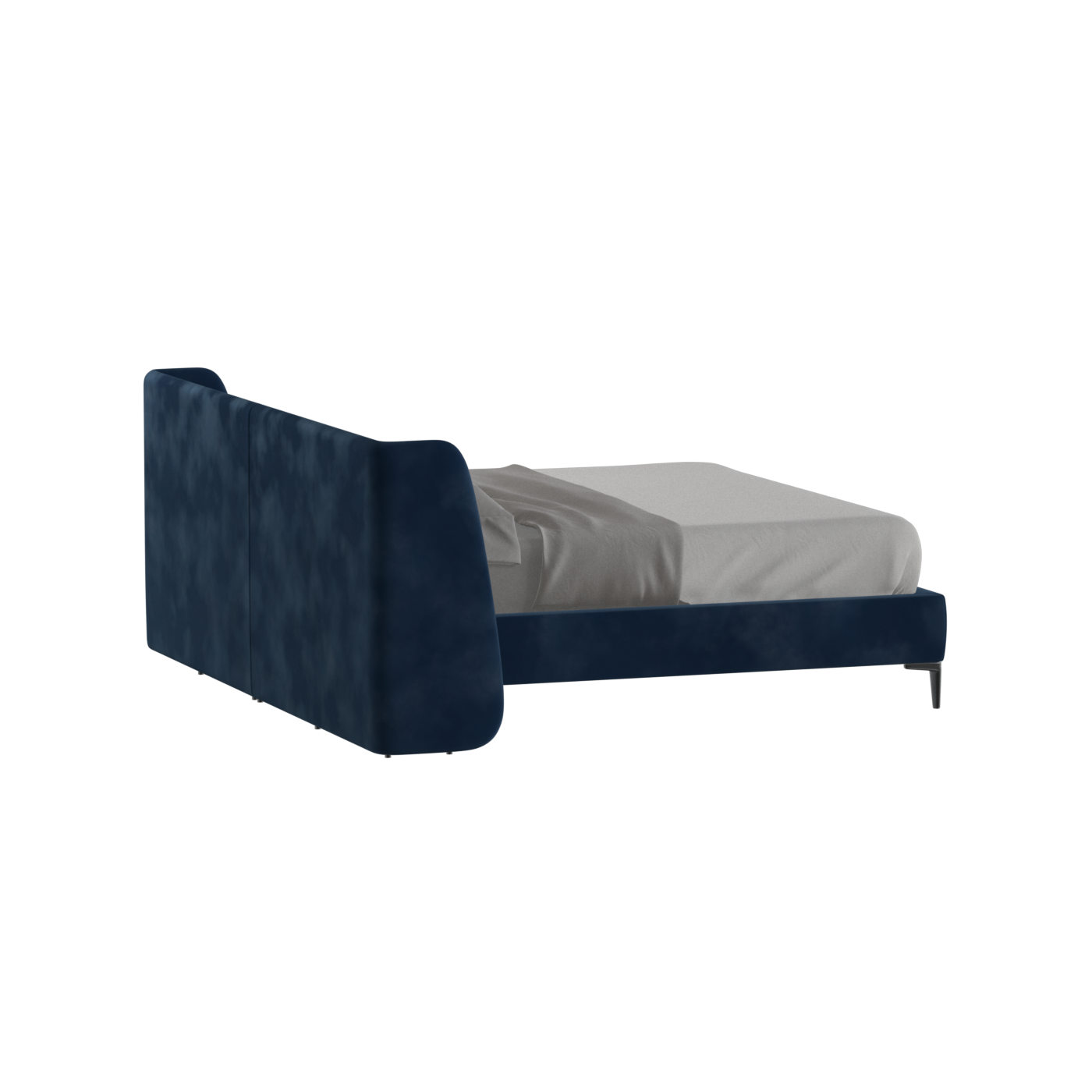 Abbey Upholstered Bed with Structured Headboard and Refined Lines