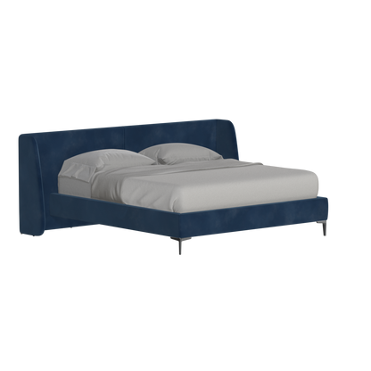Abbey Upholstered Bed with Structured Headboard and Refined Lines
