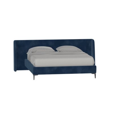 Abbey Upholstered Bed with Structured Headboard and Refined Lines