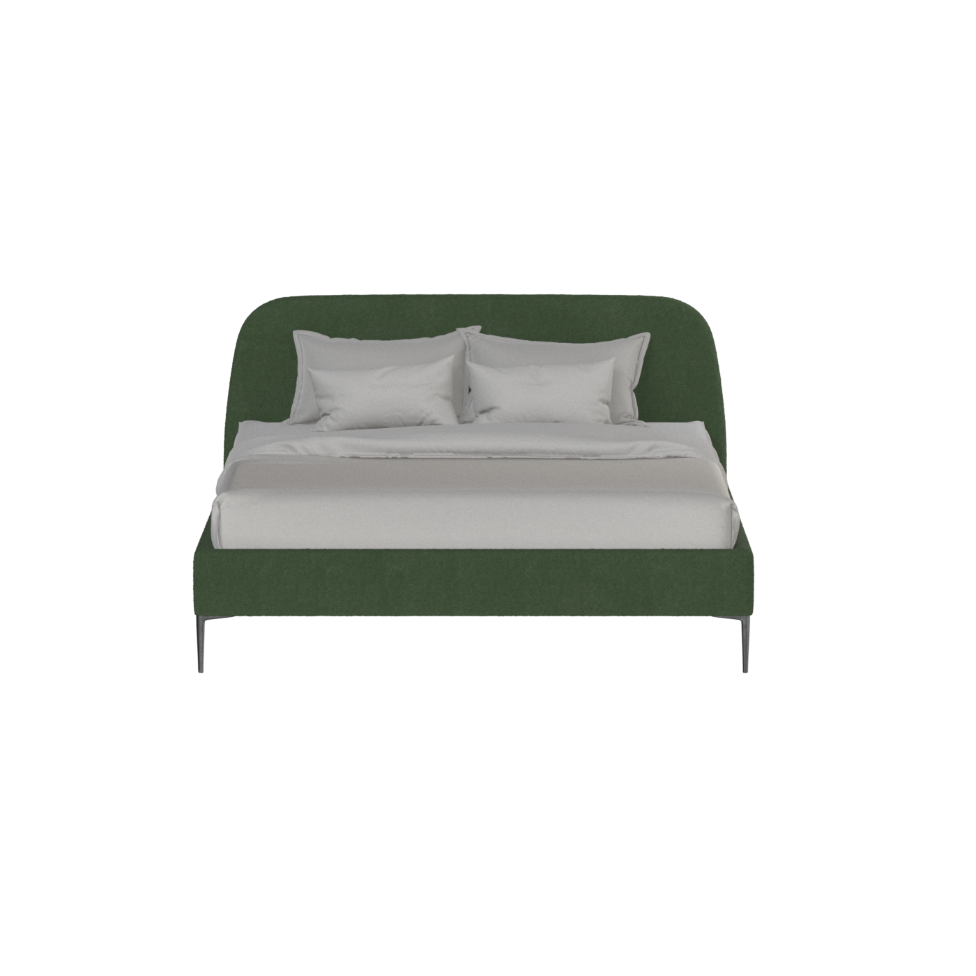 Anna Upholstered Bed with Vertical Headboard Detailing