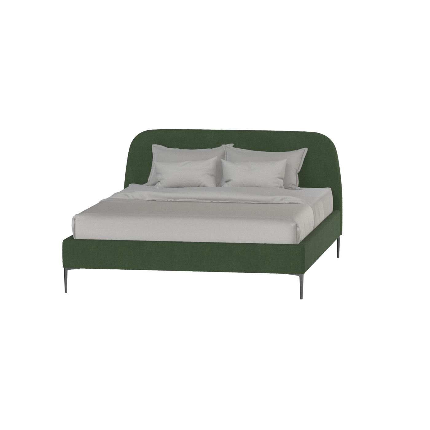 Anna Upholstered Bed with Vertical Headboard Detailing