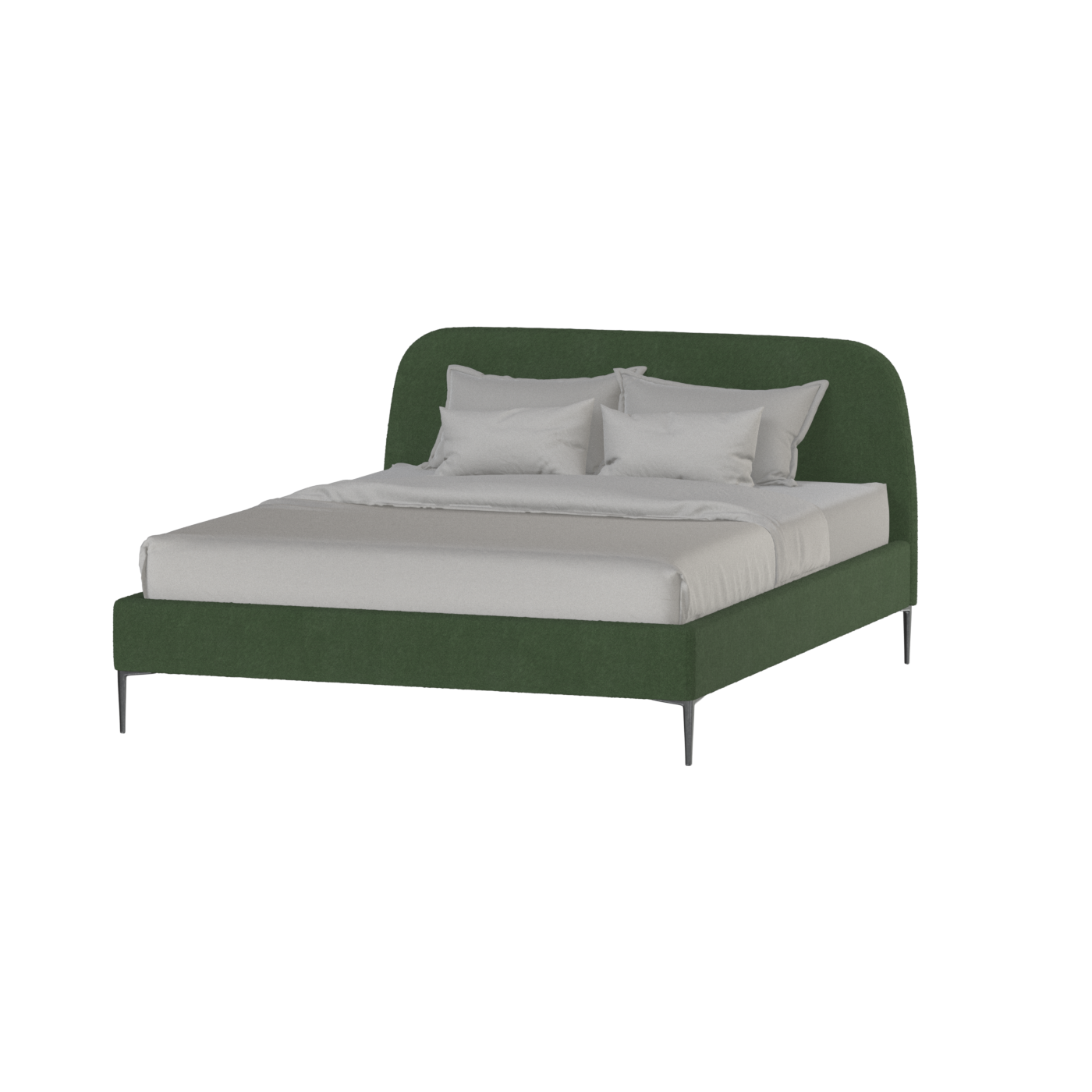 Anna Upholstered Bed with Vertical Headboard Detailing