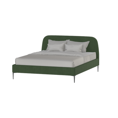 Anna Upholstered Bed with Vertical Headboard Detailing