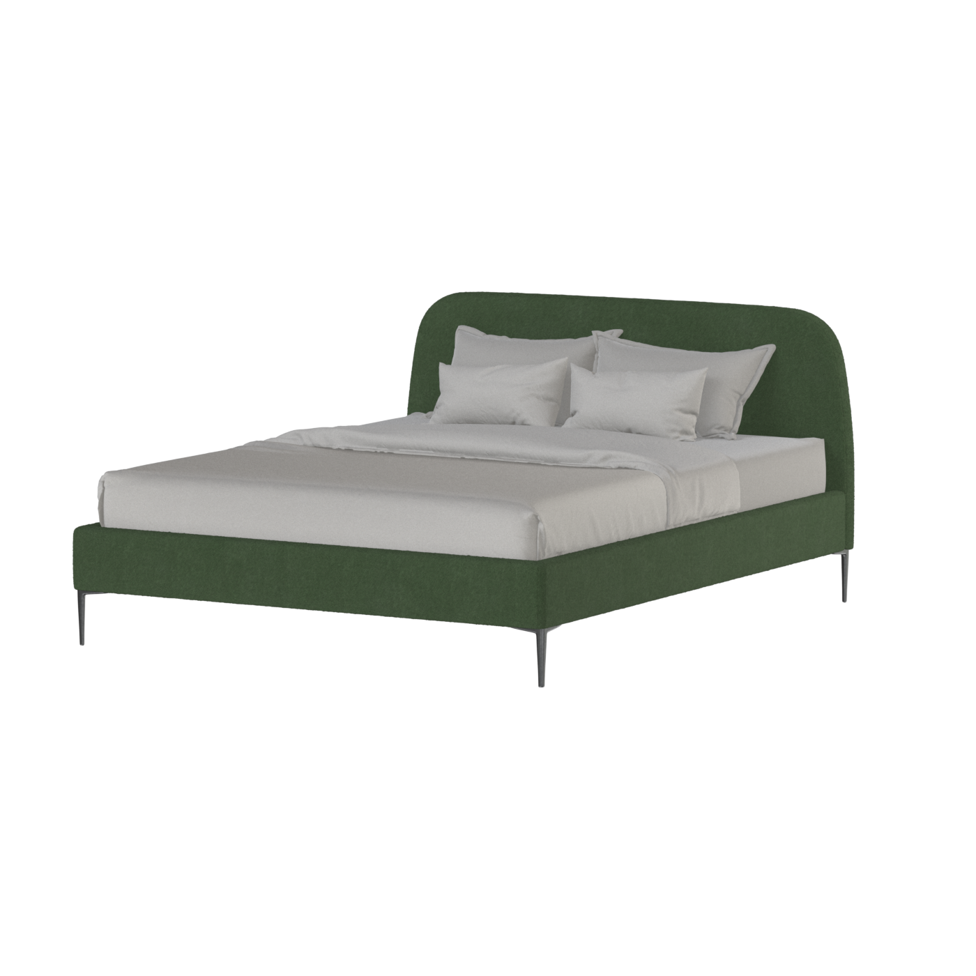 Anna Upholstered Bed with Vertical Headboard Detailing