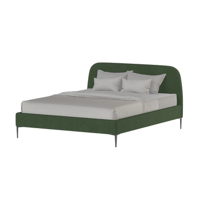 Anna Upholstered Bed with Vertical Headboard Detailing