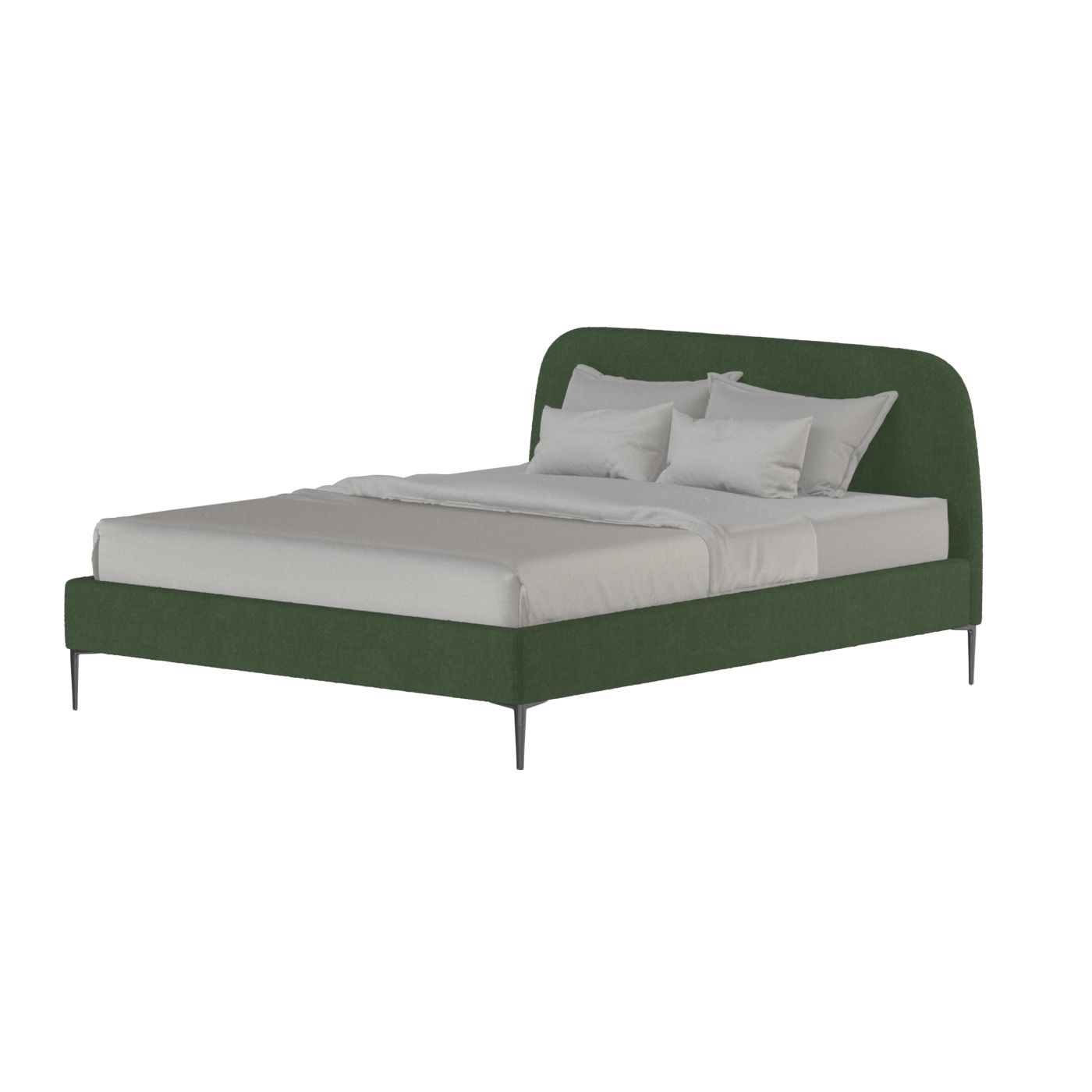 Anna Upholstered Bed with Vertical Headboard Detailing