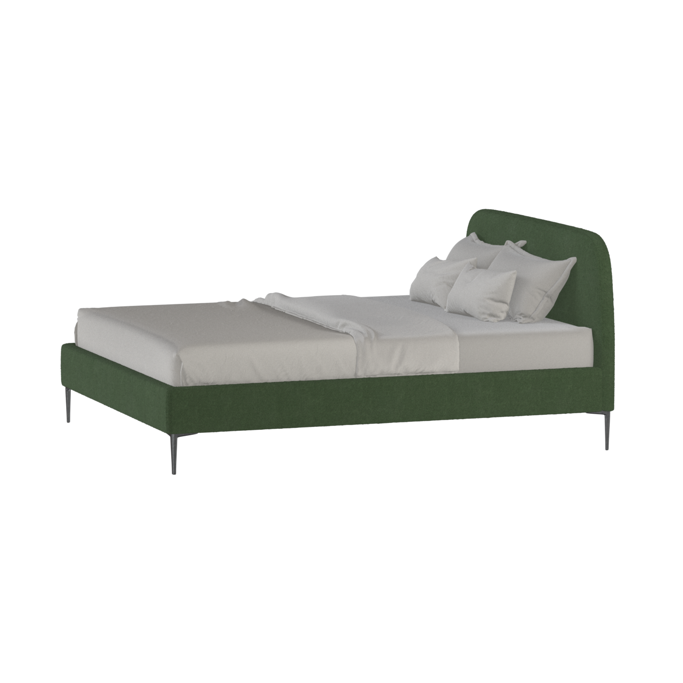 Anna Upholstered Bed with Vertical Headboard Detailing