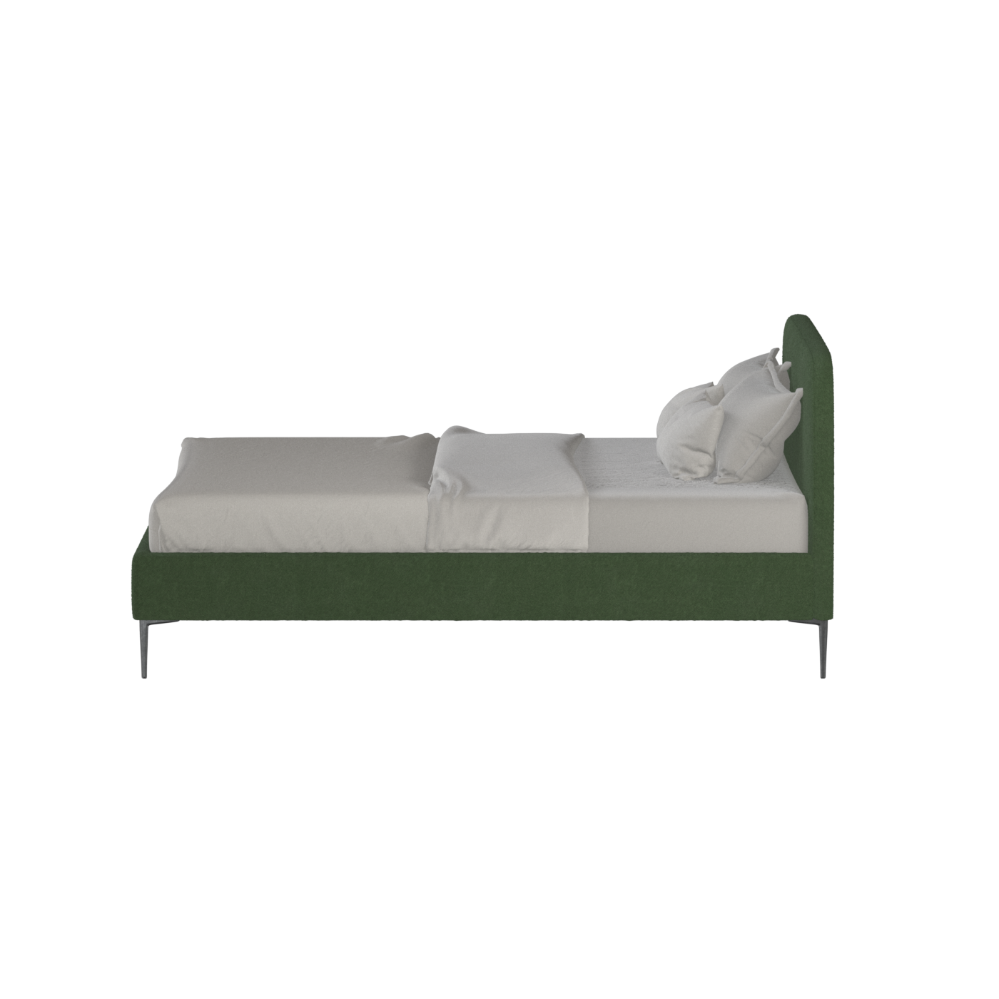 Anna Upholstered Bed with Vertical Headboard Detailing