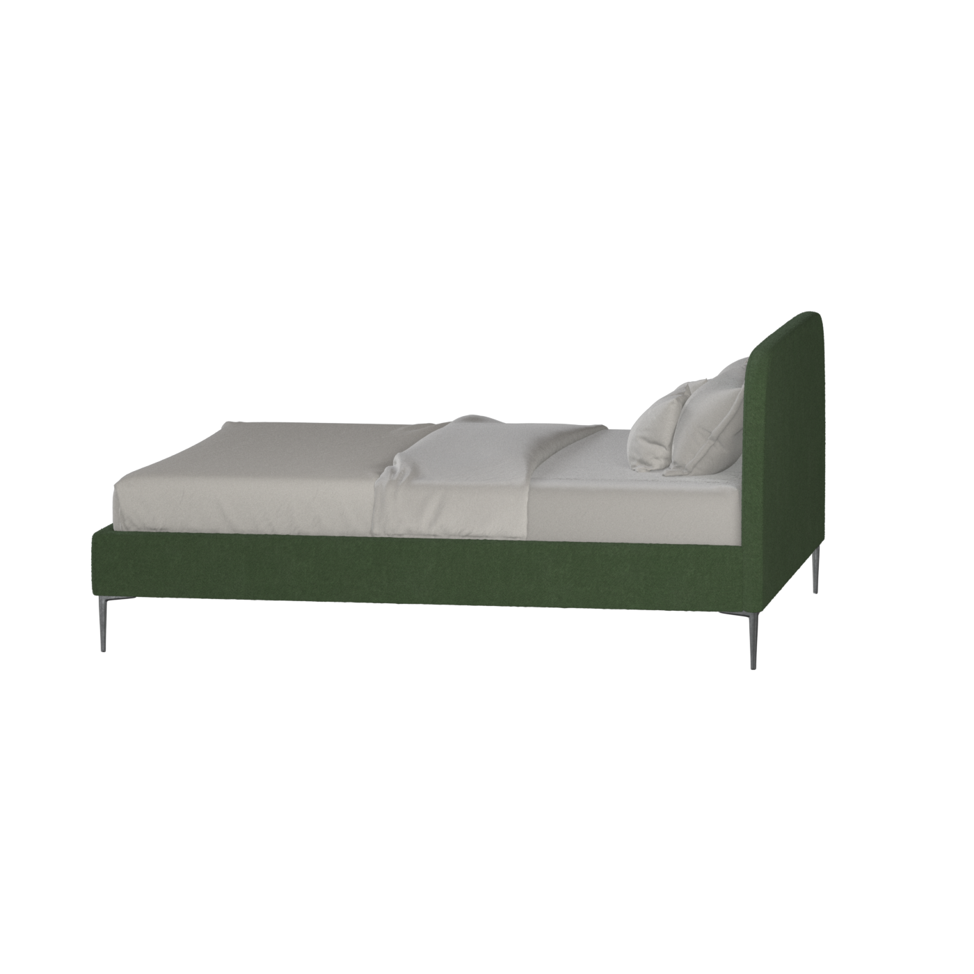 Anna Upholstered Bed with Vertical Headboard Detailing