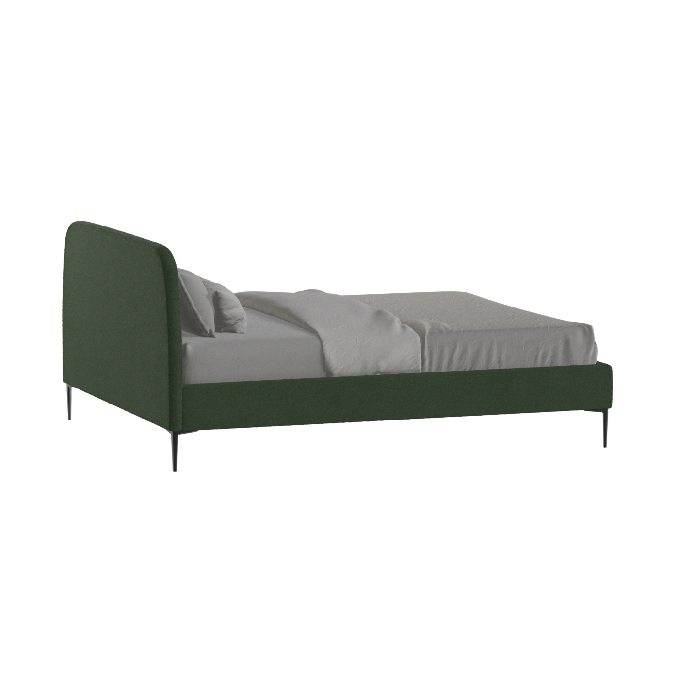 Anna Upholstered Bed with Vertical Headboard Detailing