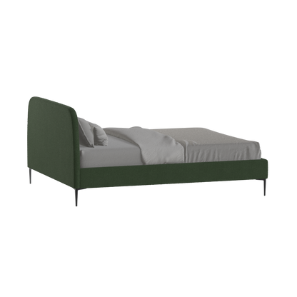 Anna Upholstered Bed with Vertical Headboard Detailing