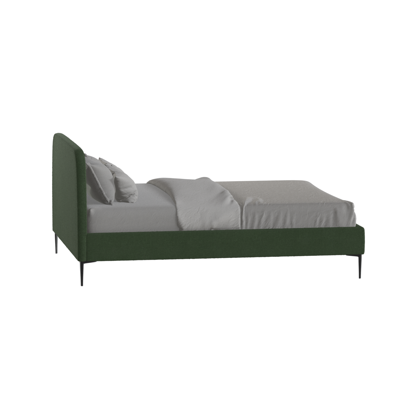 Anna Upholstered Bed with Vertical Headboard Detailing