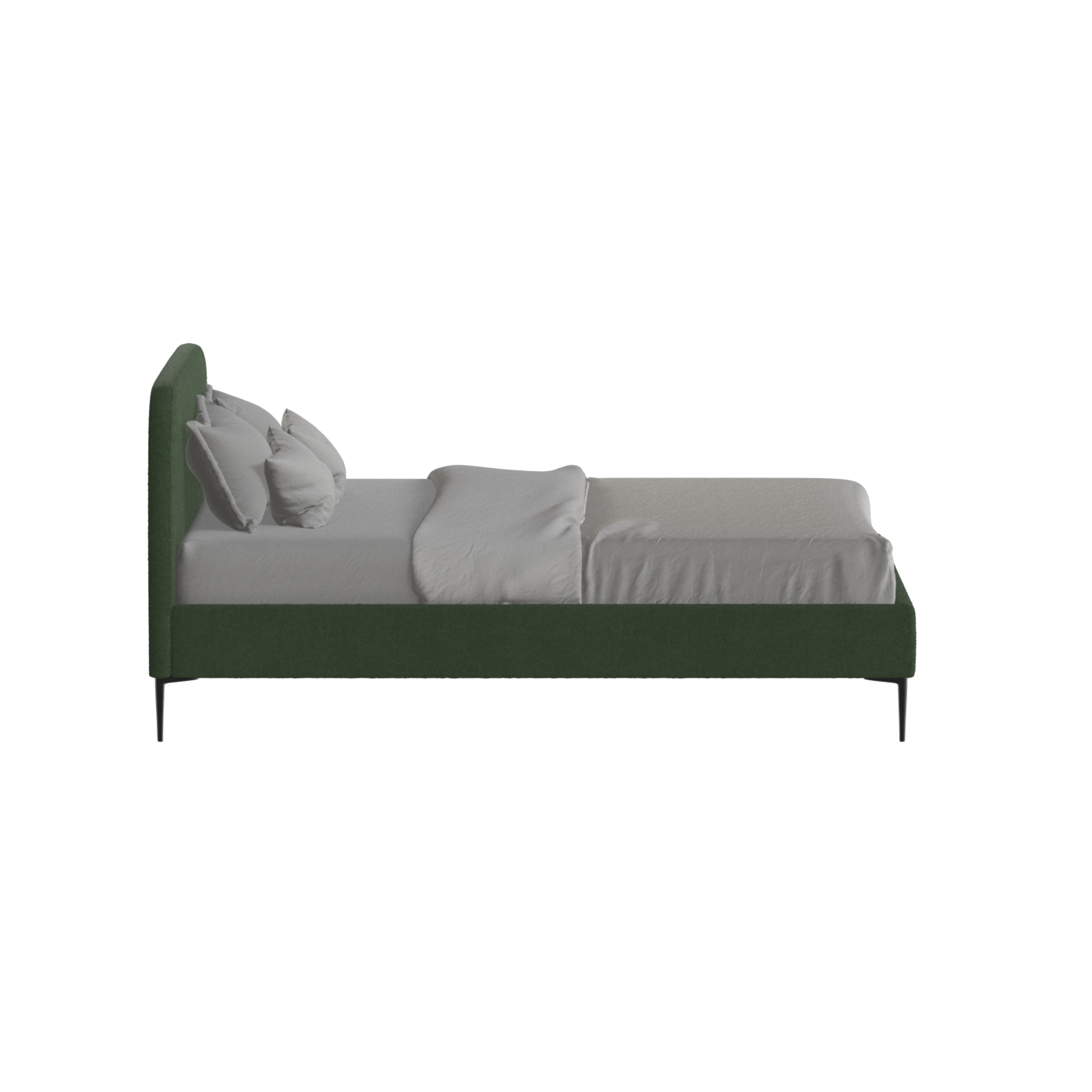 Anna Upholstered Bed with Vertical Headboard Detailing
