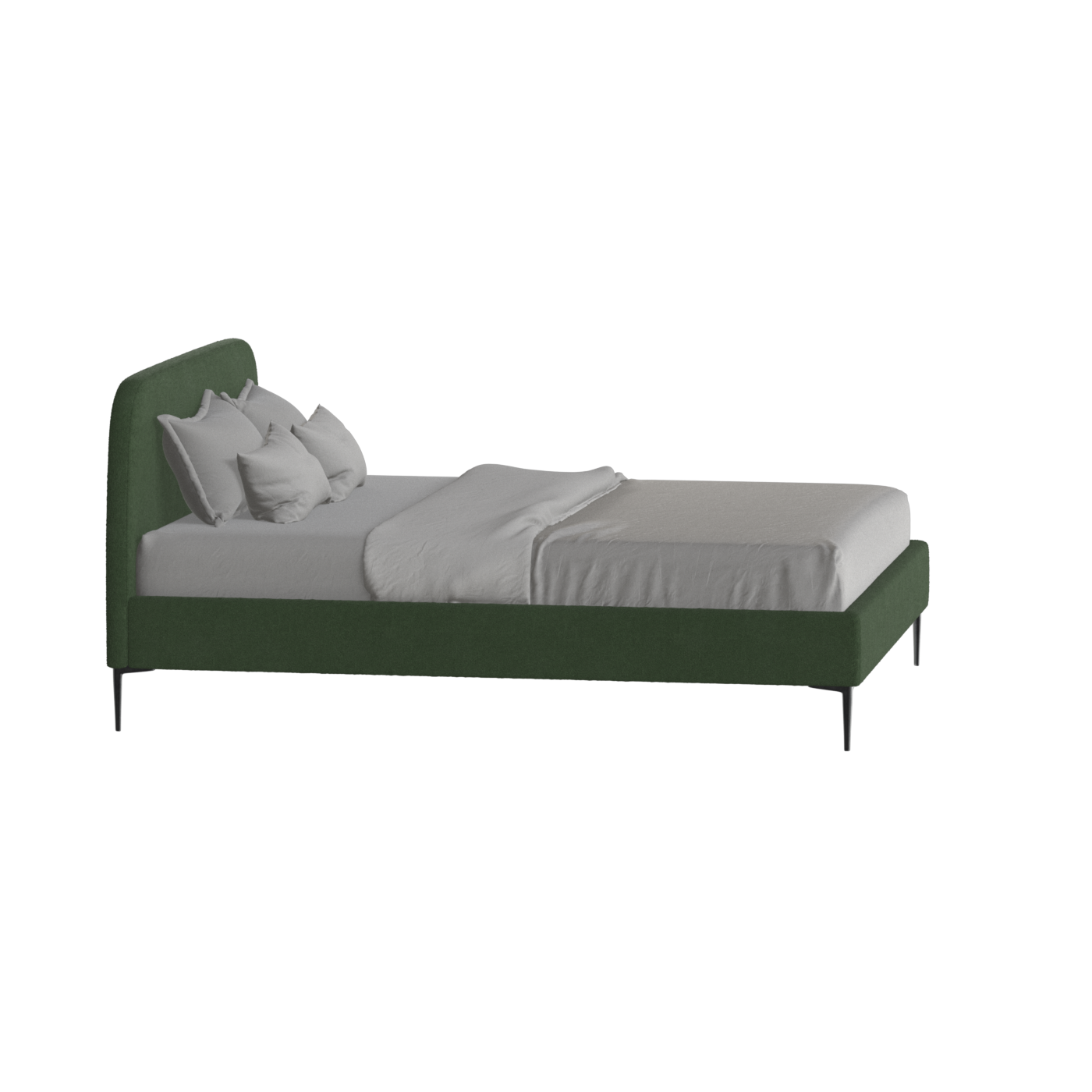 Anna Upholstered Bed with Vertical Headboard Detailing