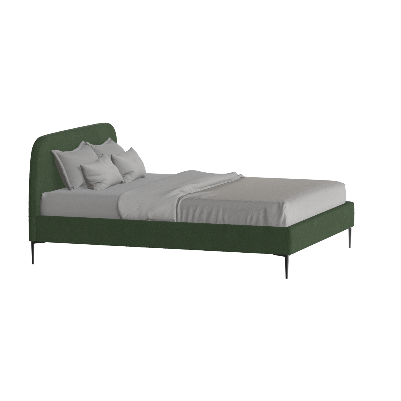 Anna Upholstered Bed with Vertical Headboard Detailing