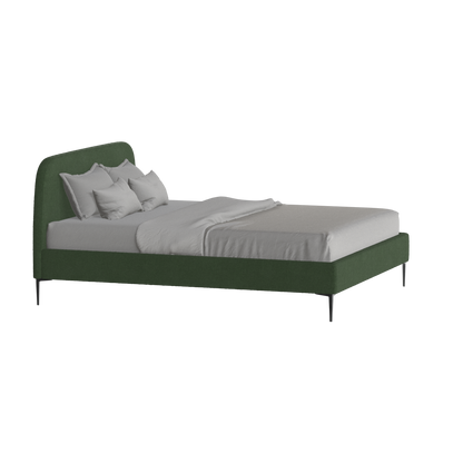 Anna Upholstered Bed with Vertical Headboard Detailing
