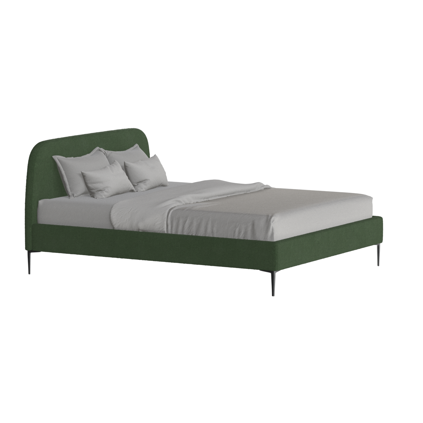 Anna Upholstered Bed with Vertical Headboard Detailing
