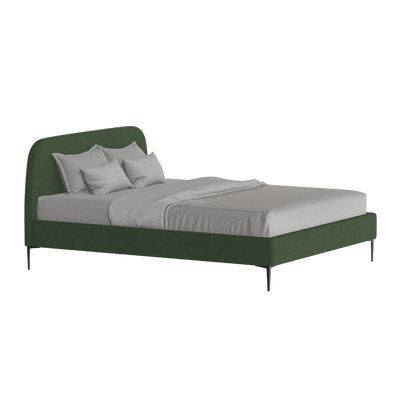 Anna Upholstered Bed with Vertical Headboard Detailing