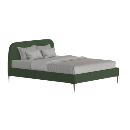 Anna Upholstered Bed with Vertical Headboard Detailing