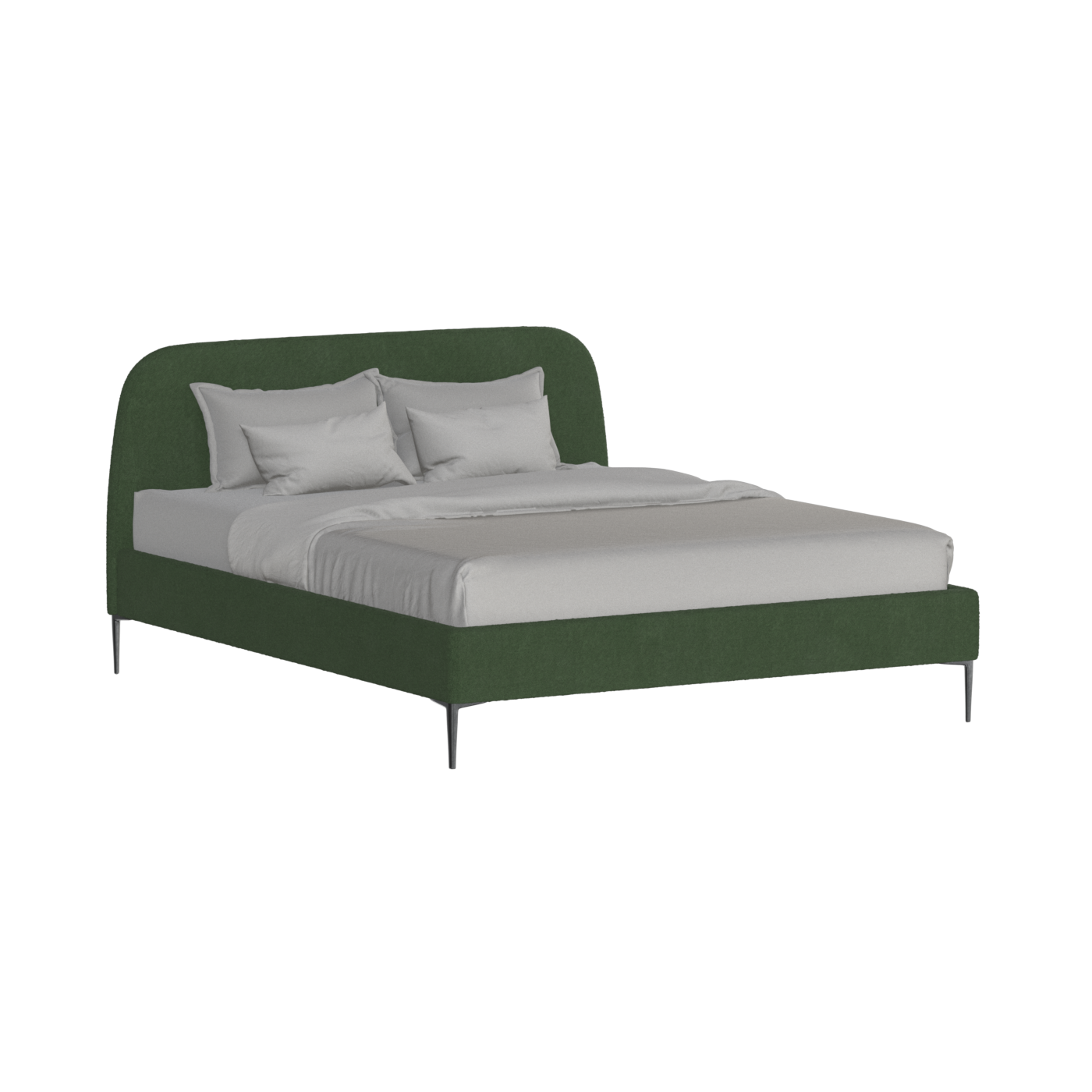Anna Upholstered Bed with Vertical Headboard Detailing