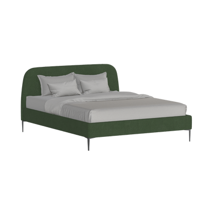 Anna Upholstered Bed with Vertical Headboard Detailing