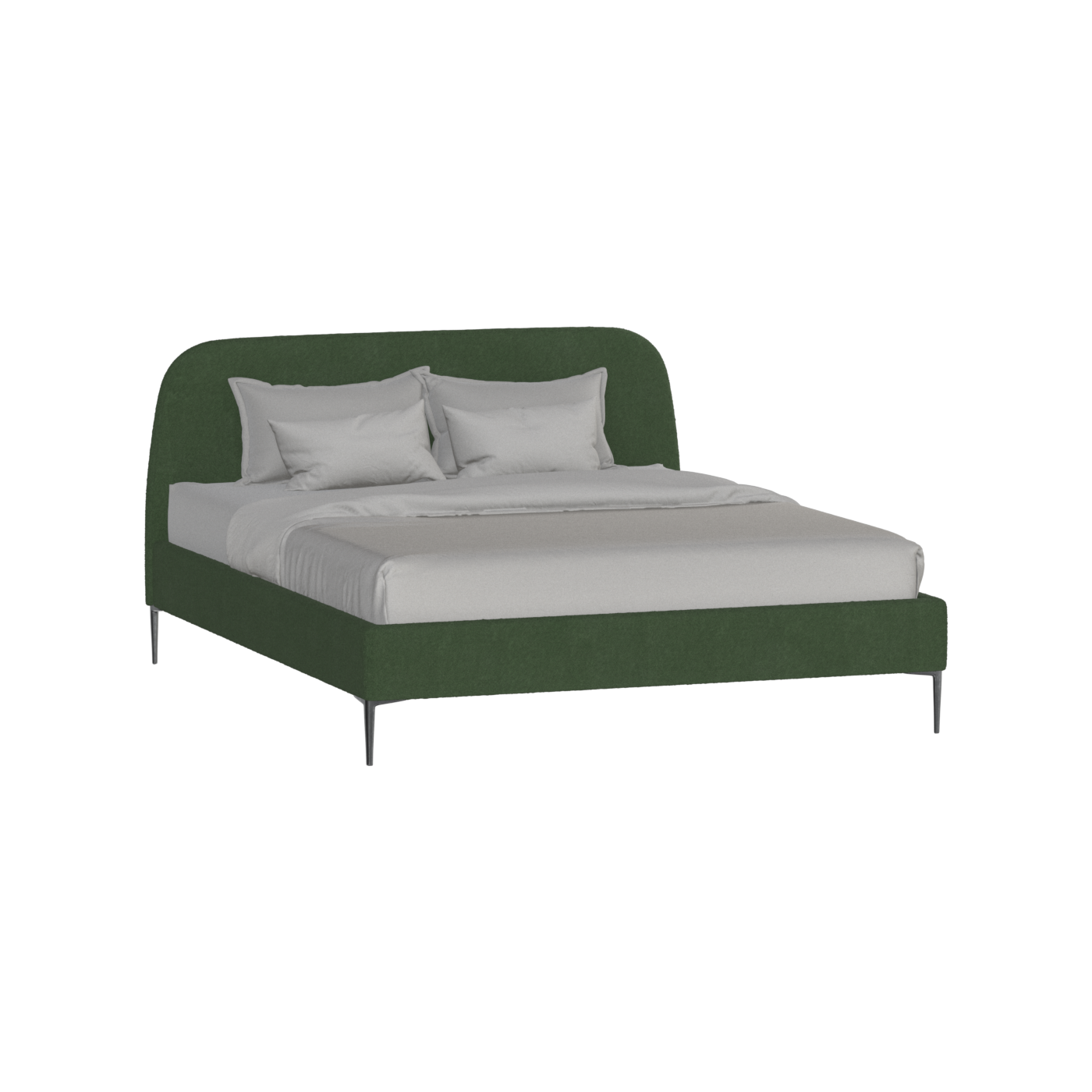 Anna Upholstered Bed with Vertical Headboard Detailing