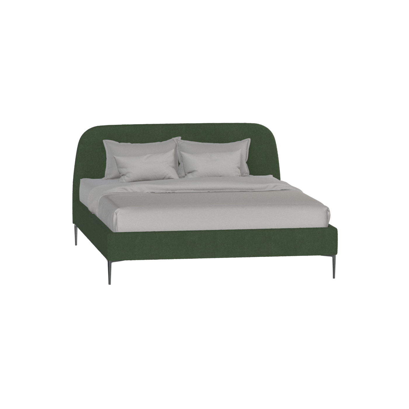 Anna Upholstered Bed with Vertical Headboard Detailing