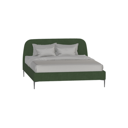 Anna Upholstered Bed with Vertical Headboard Detailing