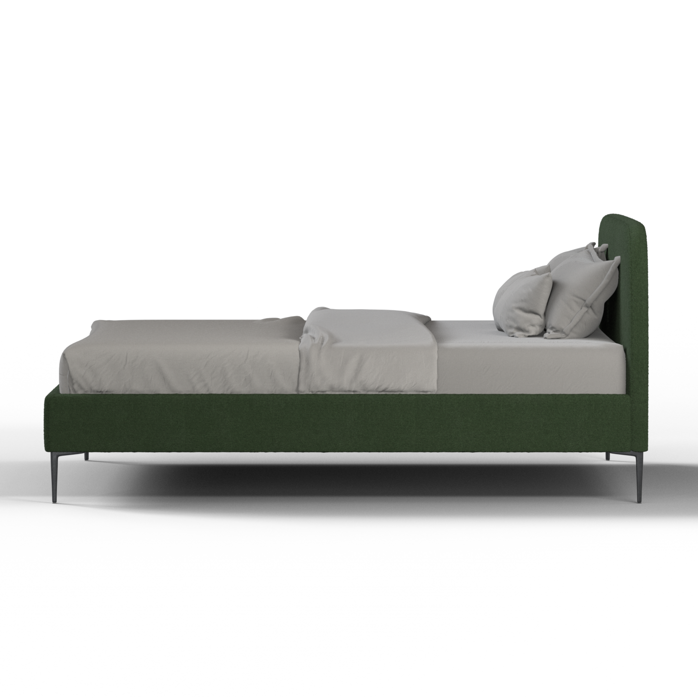 Anna Upholstered Bed with Vertical Headboard Detailing