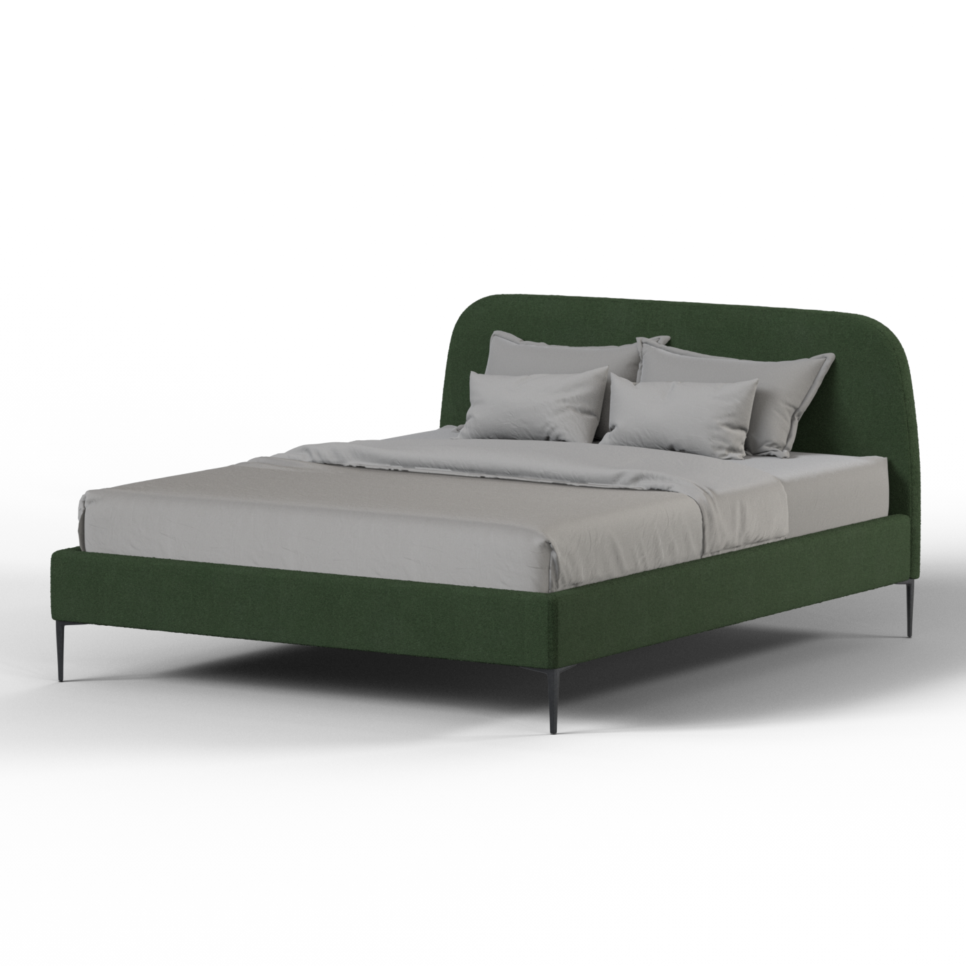 Anna Upholstered Bed with Vertical Headboard Detailing