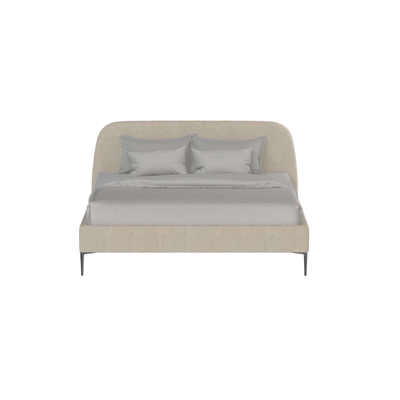 Anna Upholstered Bed with Vertical Headboard Detailing