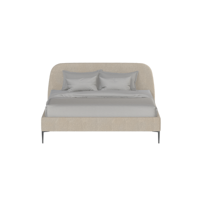 Anna Upholstered Bed with Vertical Headboard Detailing
