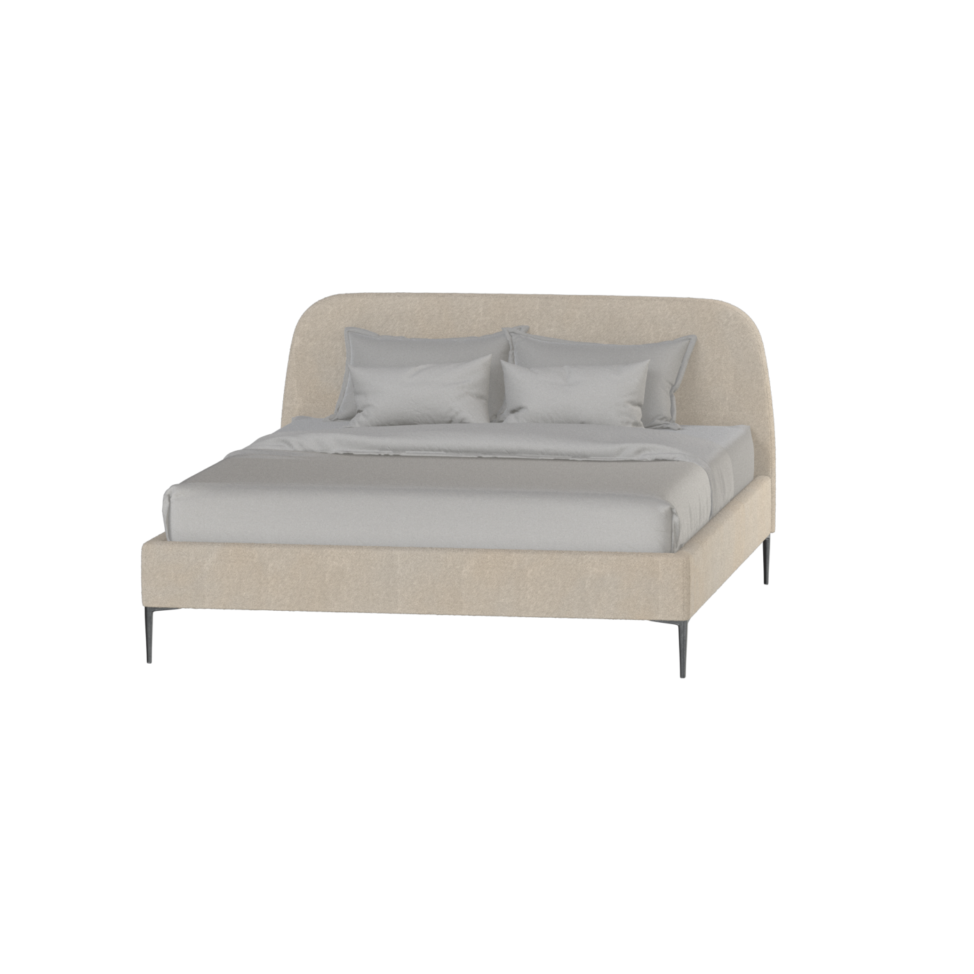 Anna Upholstered Bed with Vertical Headboard Detailing