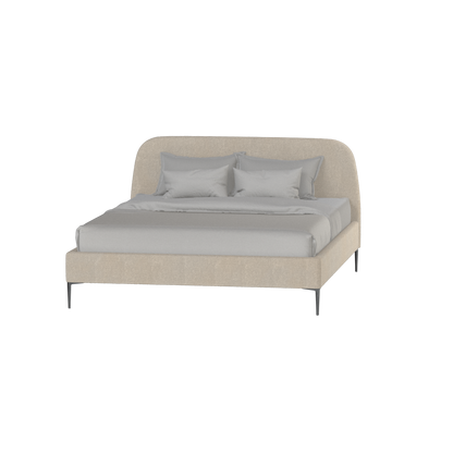 Anna Upholstered Bed with Vertical Headboard Detailing