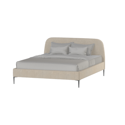 Anna Upholstered Bed with Vertical Headboard Detailing