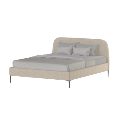 Anna Upholstered Bed with Vertical Headboard Detailing