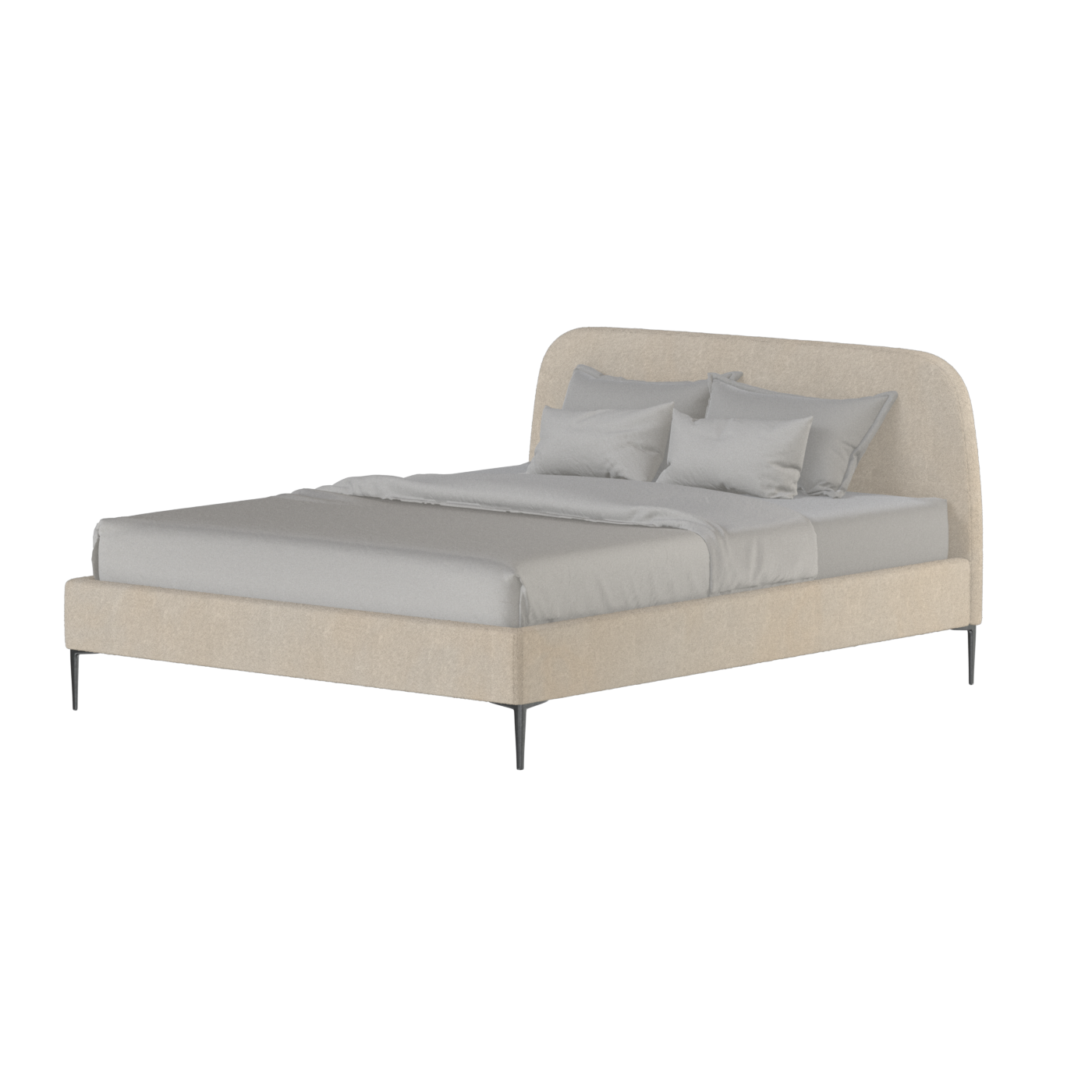 Anna Upholstered Bed with Vertical Headboard Detailing