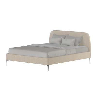 Anna Upholstered Bed with Vertical Headboard Detailing