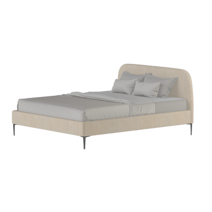 Anna Upholstered Bed with Vertical Headboard Detailing