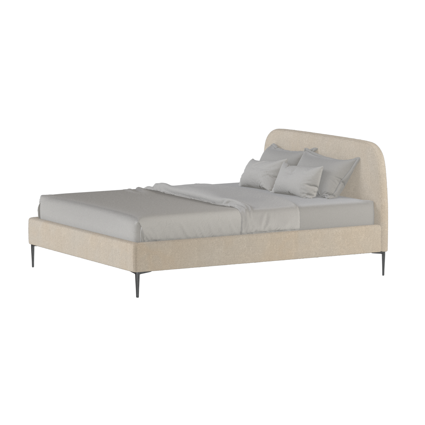 Anna Upholstered Bed with Vertical Headboard Detailing