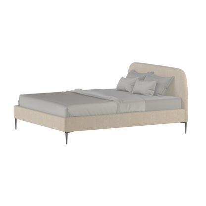 Anna Upholstered Bed with Vertical Headboard Detailing