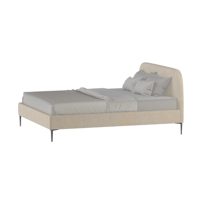 Anna Upholstered Bed with Vertical Headboard Detailing