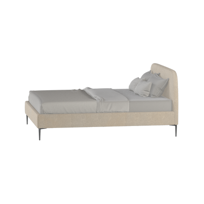 Anna Upholstered Bed with Vertical Headboard Detailing